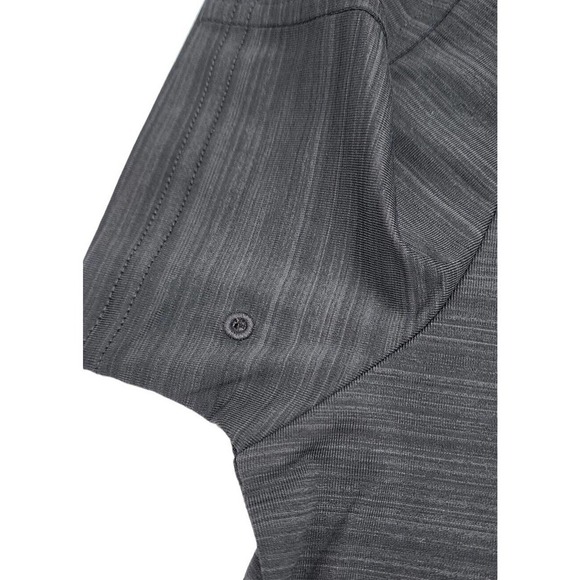 Lands' End Outfitters Women's Rapid Dry Black Tonal Stripe Polo Shirt Top Small - Picture 4 of 11